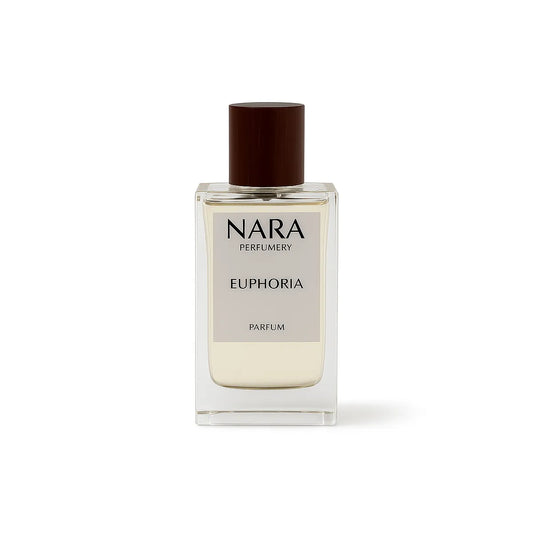 Nara Perfume bottle labeled 'Euphoria' on a white background