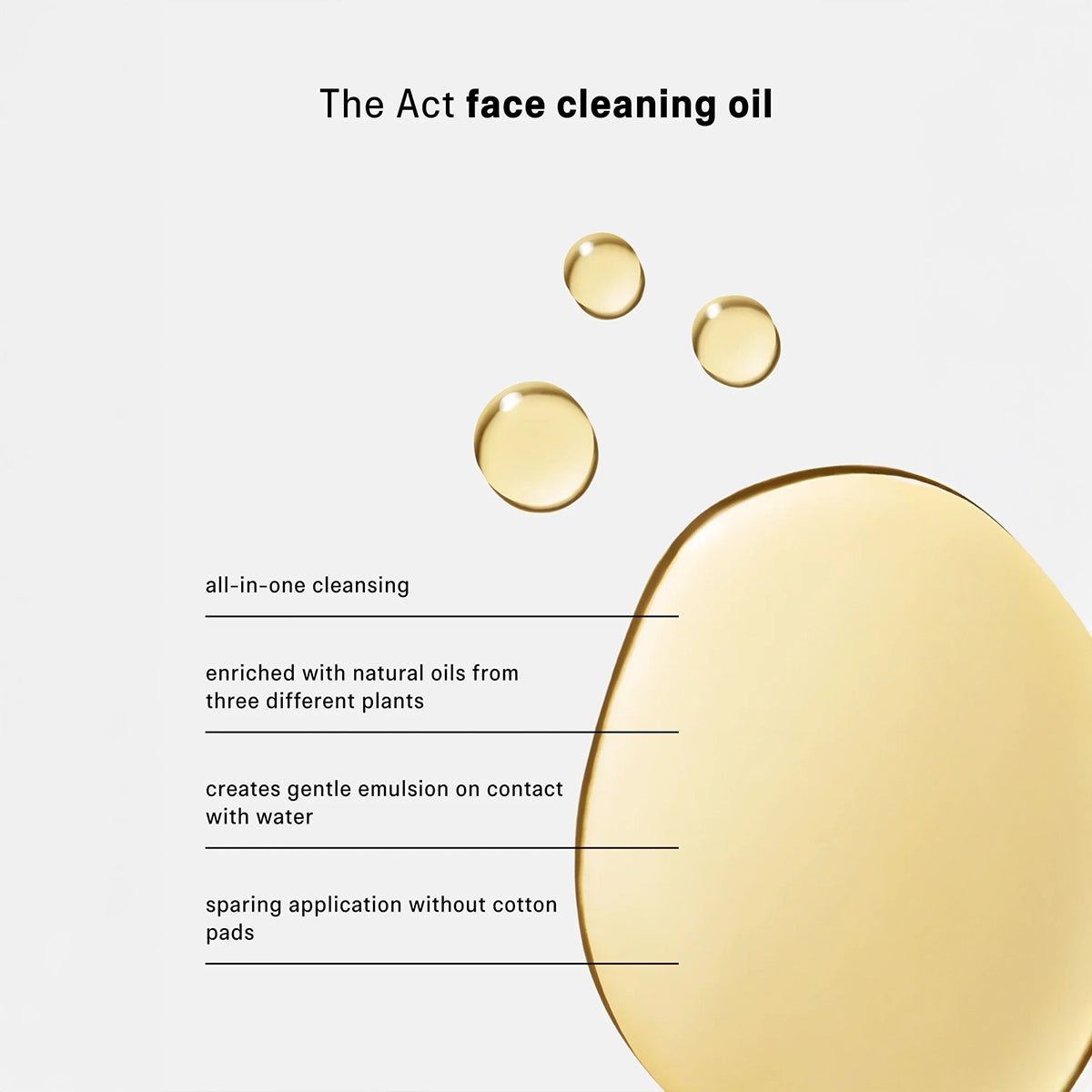 Face Cleansing Oil - The Act - Hallburg.ae