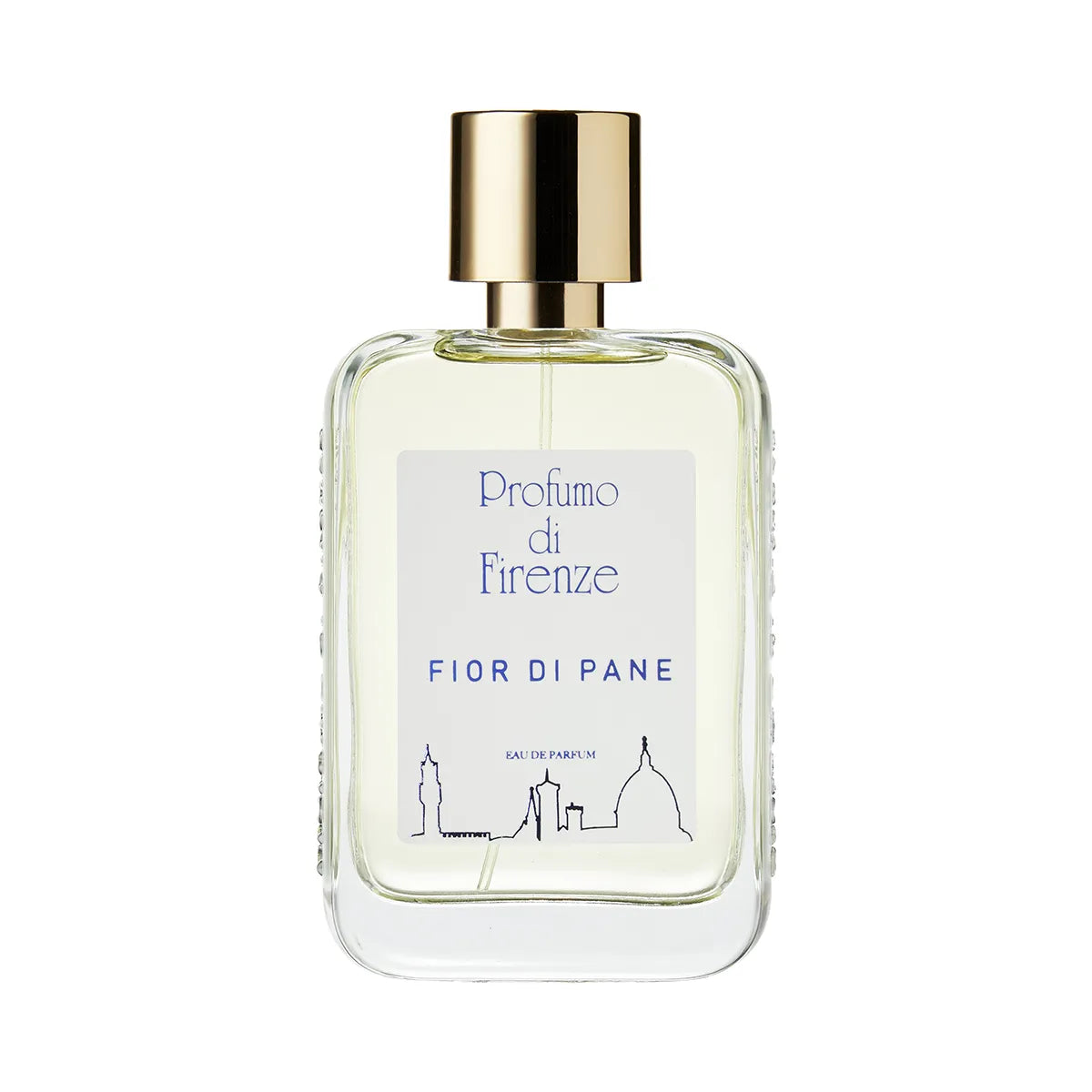 Perfume bottle labeled 'Profumo di Firenze Fior di Pane' on a white background