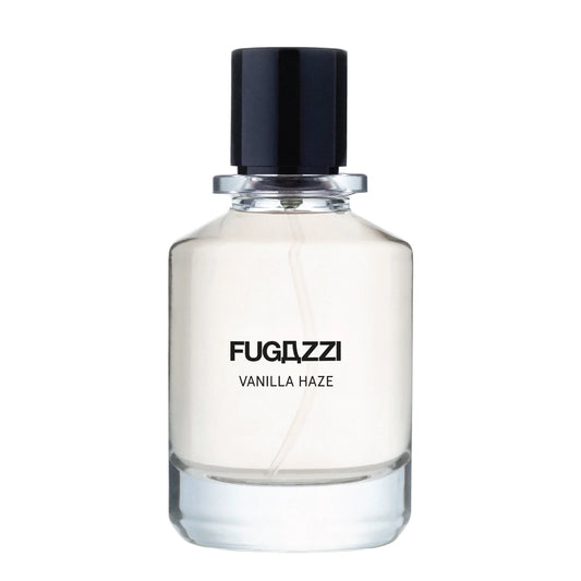 Fugazzi Vanilla Haze perfume bottle on a white background