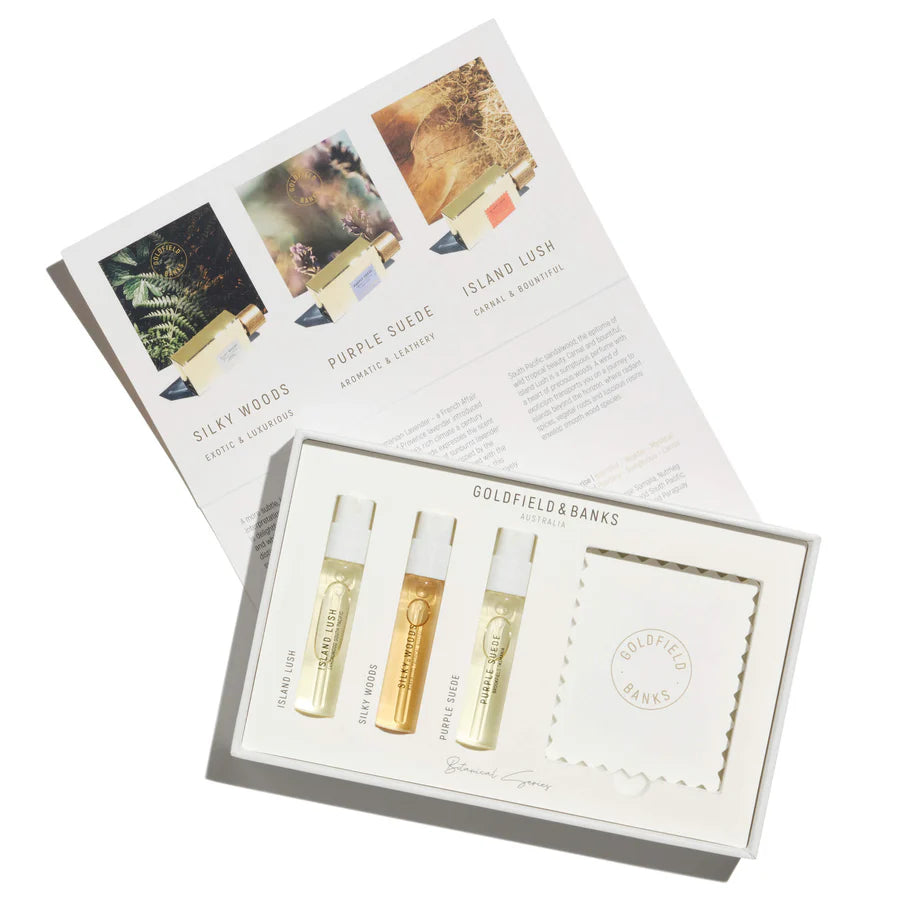 Botanical Series Luxury Sample Collection (3 X 2ml) - Goldfield & Banks |  Hallburg AE.