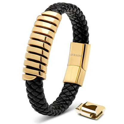 Leather bracelet “Helix” - Gold