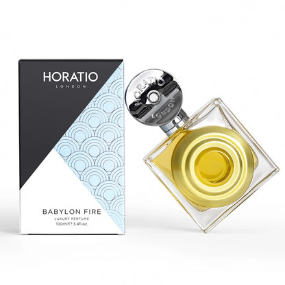 Discover Babylon Fire by Horatio at Hallburg.ae – a bold, leathery-spicy perfume for women and men, launched in 2025. Powerful & seductive.