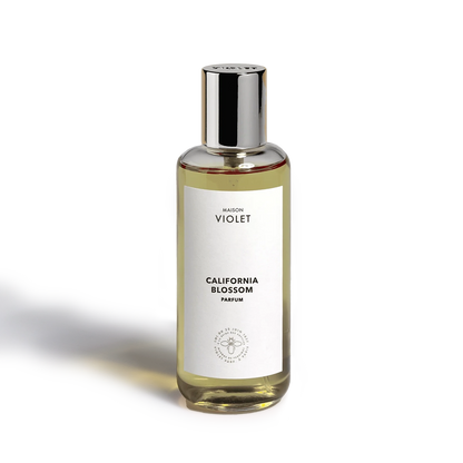 Maison Violet California Blossom perfume bottle on a white background -by Maison Violet-hallburg AE