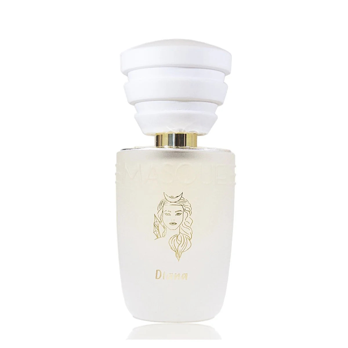 Diana Eau de Parfum 35ml by Masque Milano perfume bottle with white cap and gold accents