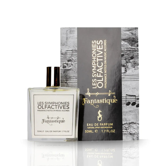 Fantastique Les Symphonies Olfactives Eau de Parfum 50ML bottle with black music-themed packaging and gold lettering