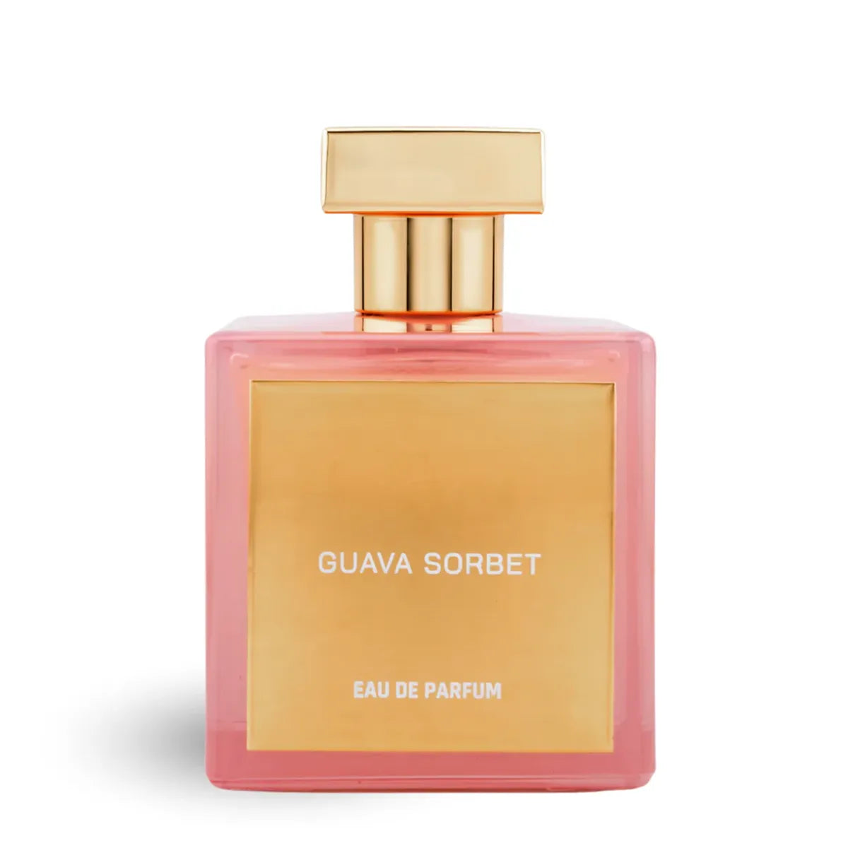 Guava Sorbet Eau de Parfum by House of Brandt pink square perfume bottle with gold cap and metallic label luxury fragrance product image