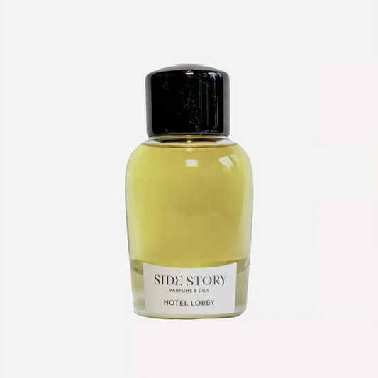 Hotel Lobby by Side Story – A woody-green fragrance available at Hallburg.ae.