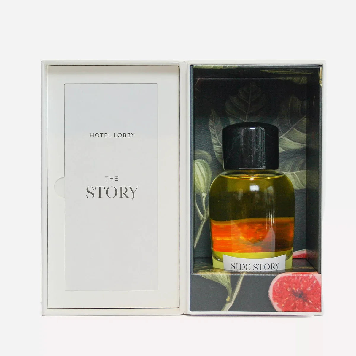 Hotel Lobby by Side Story – A woody-green fragrance available at Hallburg.ae.