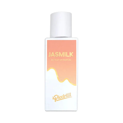 Jasmilk Extrait de Parfum by iPiccirilli fragrance bottle with soft peach gradient label and white cap