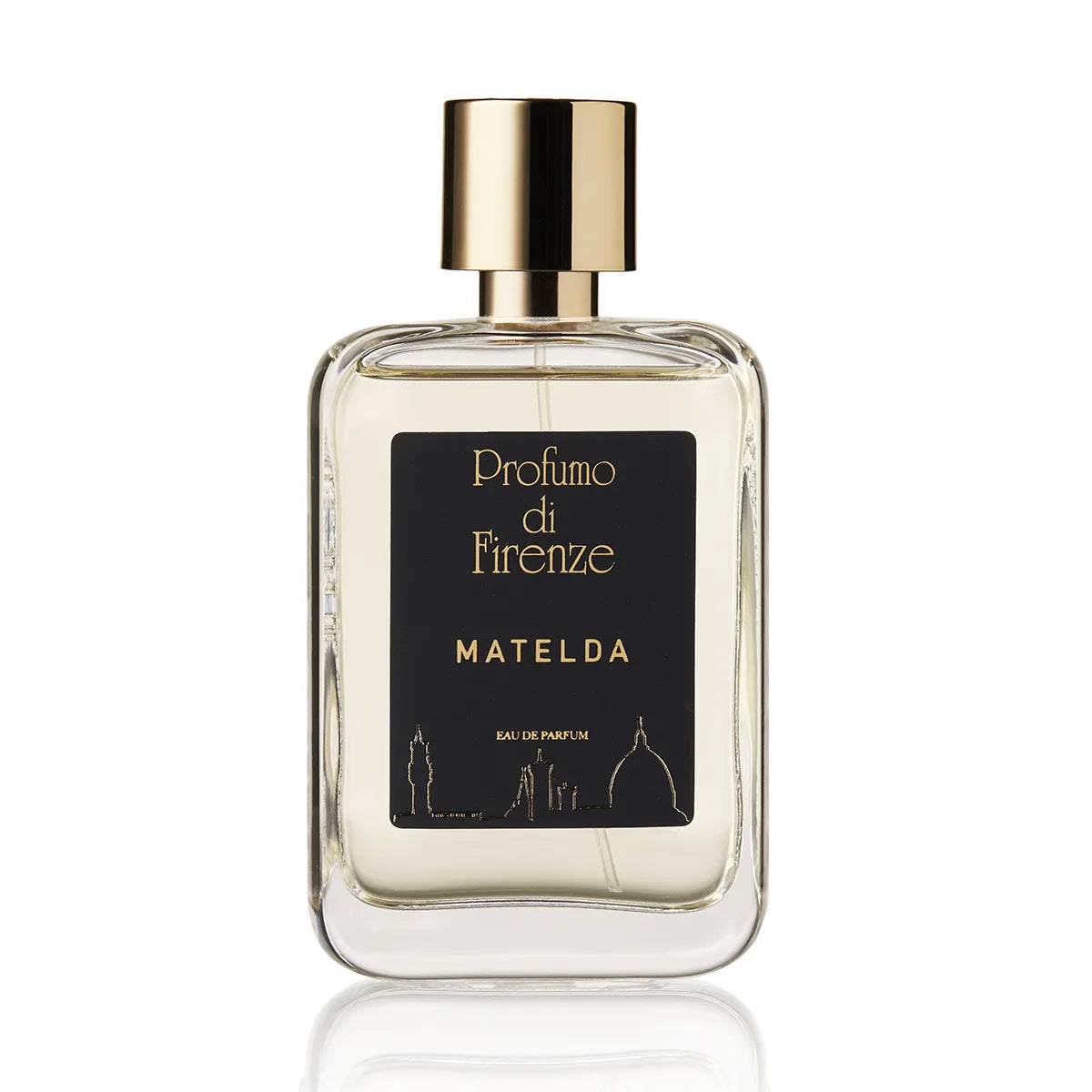 Perfume bottle labeled 'Profumo di Firenze Matelda' on a white background