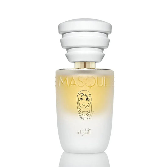Petra perfume by Masque Milano, 35ml Eau de Parfum bottle with white cap on white background | Hallburg