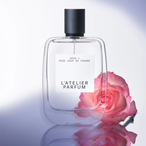 Rose Coup de Foudre 50ml perfume by L'Atelier Parfum – Floral and Woody fragrance bottle