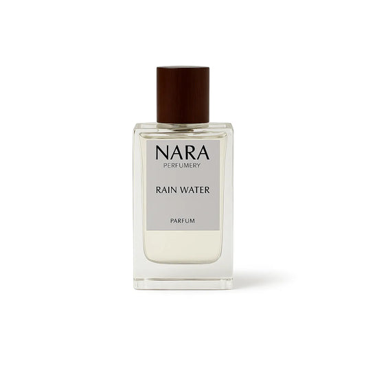 Nara Perfumery Rain Water parfum bottle on a white background