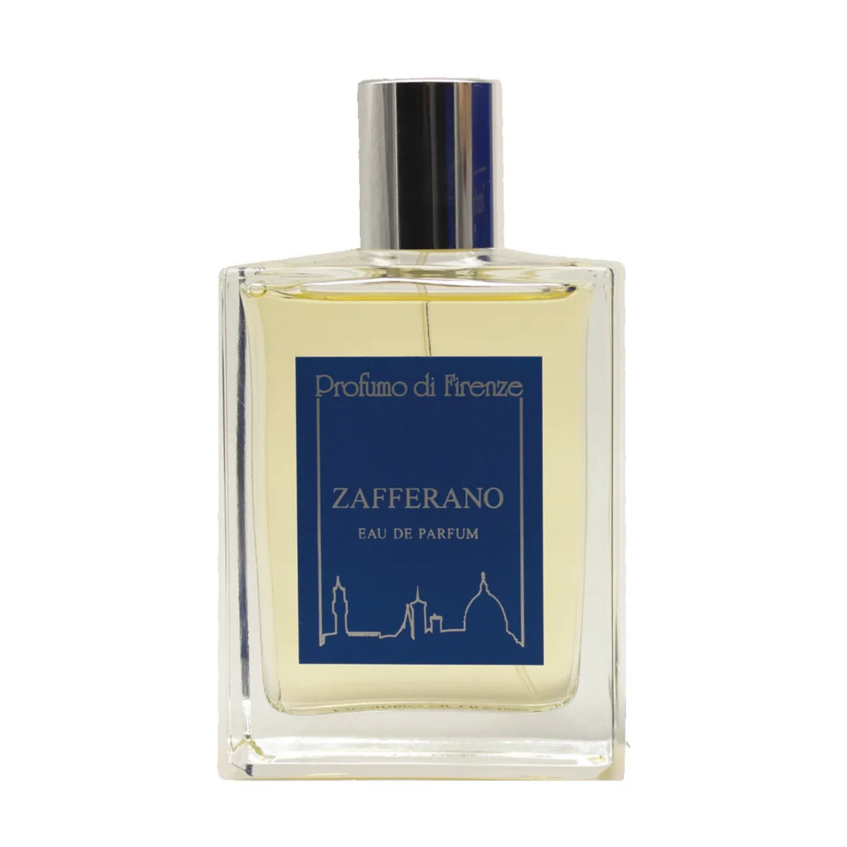Perfume bottle labeled 'Zafferano' by Profumo di Firenze on a white background