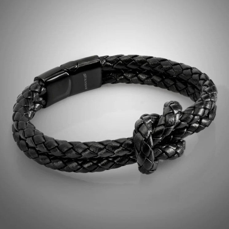 Leather bracelet “Knot” - Black