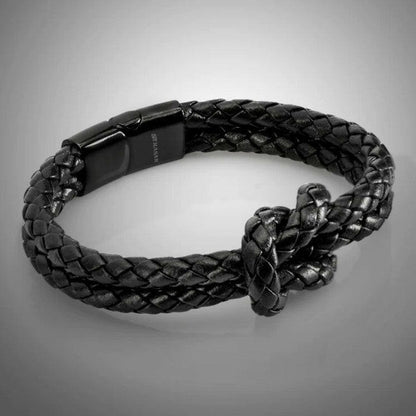 Leather bracelet “Knot” - Black