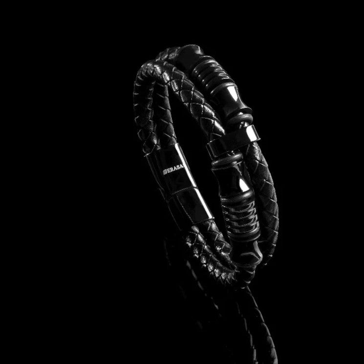 Leather Bracelet "Spirit" Black