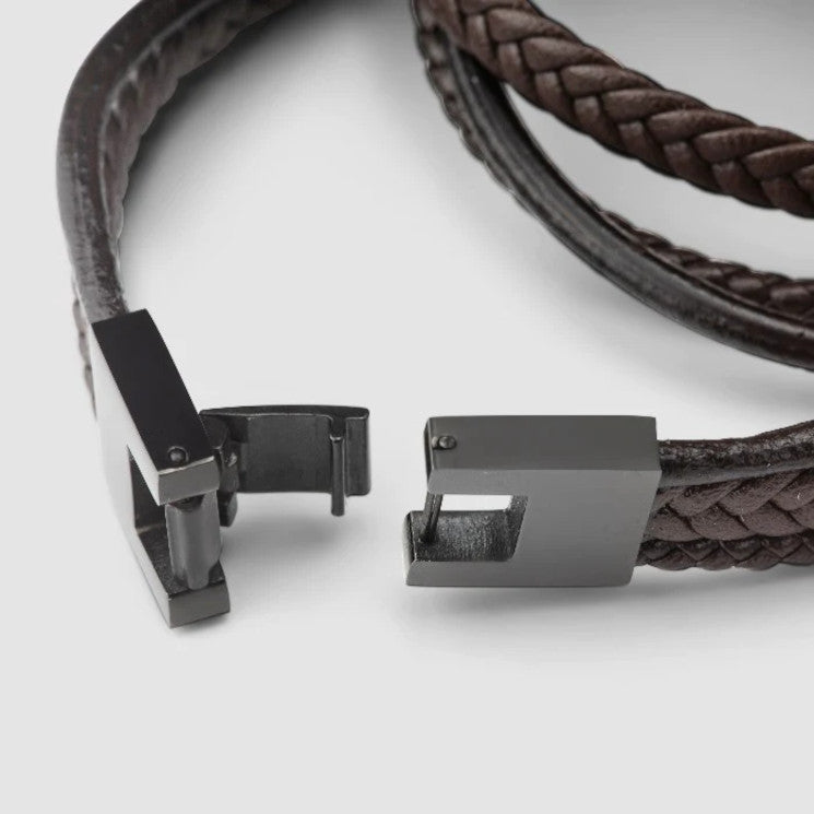 Leather Bracelet “Wrap” - Brown